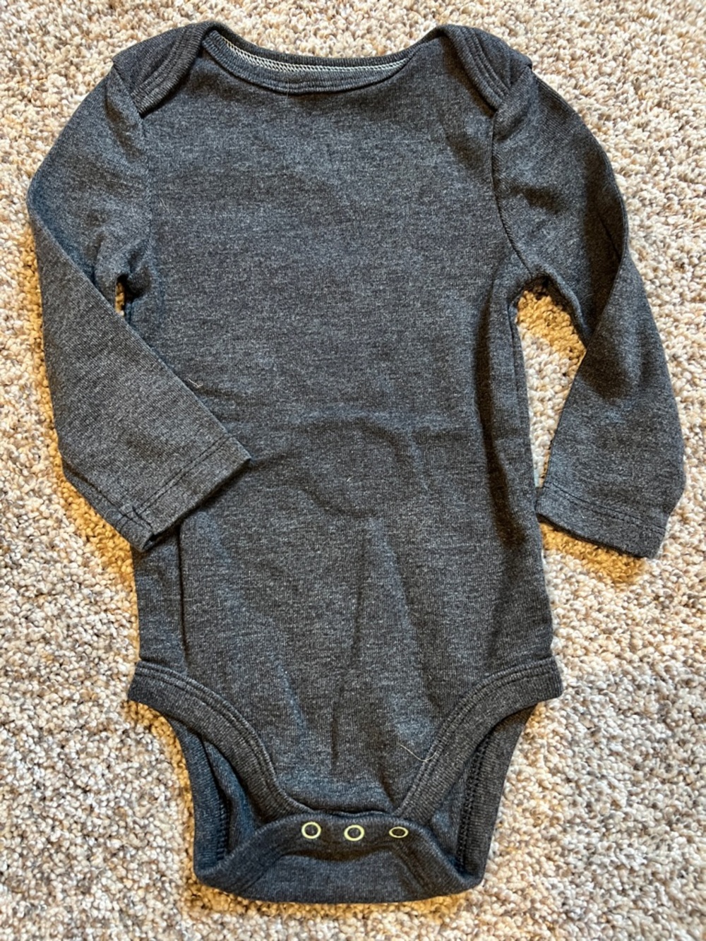 cloud island Long-Sleeve Bodysuit in Charcoal Gray